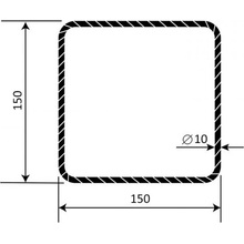 Třmínek R10 150 x 150 mm