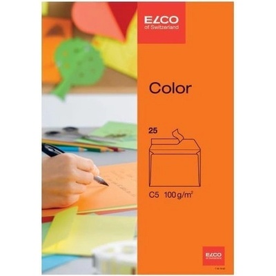 Obálka ELCO C5 oranžová samolepící s krycí páskou a vnitřním potiskem 162x229mm 25ks