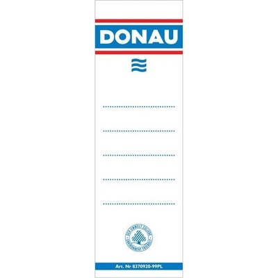 Donau Štítok chrbtový násuvný pre zakladače 48x153mm biely