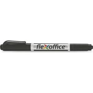 FlexOffice Алкохолен маркер, 0, 4/1, 0 мм, заострен, с два края, flexoffice "pm01", черен fo-pm01black (fo-pm01black)