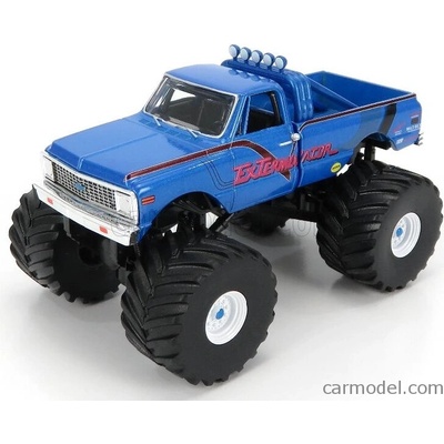 Greenlight Chevrolet K-10 Bigfoot Monster Truck Exterminator 1972 Blue Met 1:43
