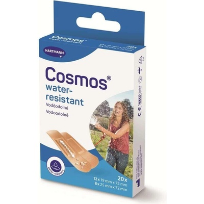 Cosmos Water Resistant voděodolná náplast 2 velikosti 20 ks