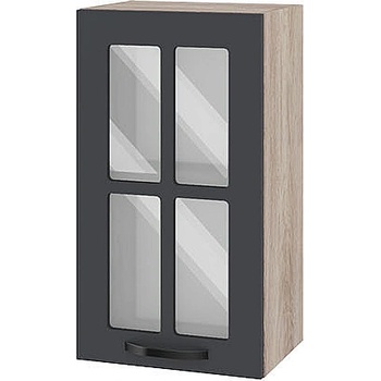 ИРИМ Горен кухненски шкаф Сити АРФ-Карбон мат-11-102 40 см