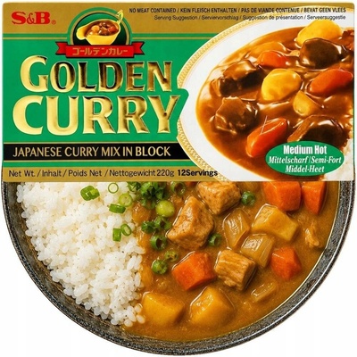 S&B Golden curry japonské středně pálivé kari 220 g