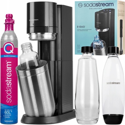 SodaStream DUO Titanium 2 lahve skleněná + PET + CO2 60L