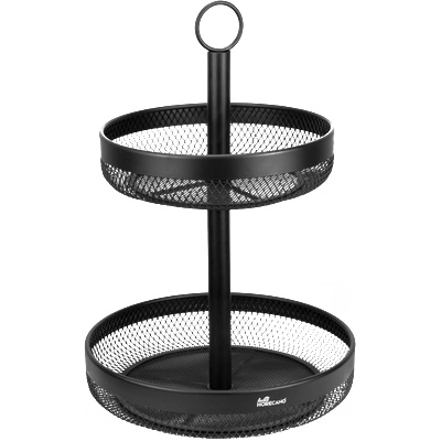 Horecano HOME-Щендер с две нива КРЪГ Ø25/29Xh44cm MATT BLACK (KM020A) (0185160)