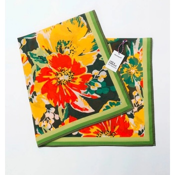 Blancheporte šátek s potiskem květin zelená/oranžová