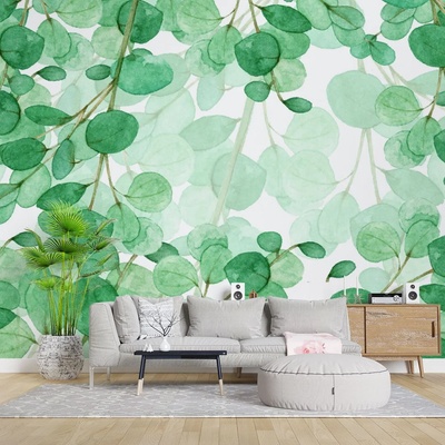 Art gift Фототапет Зелен акварел