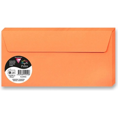 Clairefontaine - barevná obálka - 20 ks, oranžová