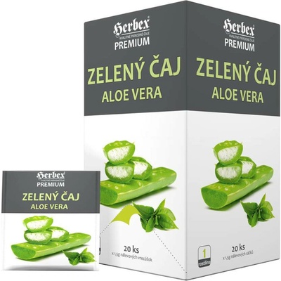 Herbex Zelený čaj s ALOE VERA 20 x 1,5 g