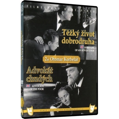 Těžký život dobrodruha/Advokát chudých (2 filmy na 1 disku) - box DVD