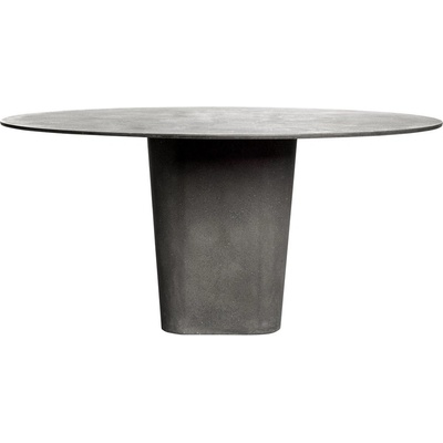 Tribu Betonový jídelní stůl Tao, Tribu, kulatý 180x74cm, odlehčený beton šedobéžová (linen)