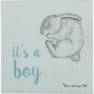 Bloomingville Хартиени салфетки Bloomingville Mini It's A Boy със заек 20 бр (31000702)