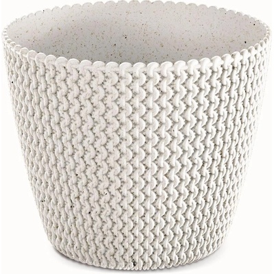 Prosperplast Kvetináč SPLOFY ECO WOOD biely 25,9 cm
