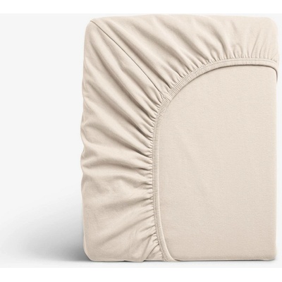 Goldea jersey elastické prostěradlo béžové 160x200