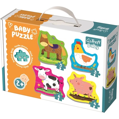 Trefl - Puzzle 4v1 Baby puzzle Zvieratá na farme - 1 - 39 piese