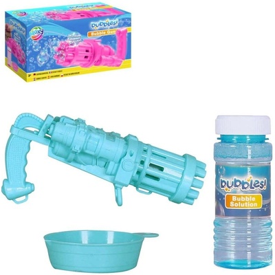 Bublifukovací pistole dětský bublifukovač s náplní 50ml na baterie 2 barvy