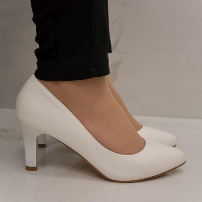 Dámske matné lodičky CLOE biele