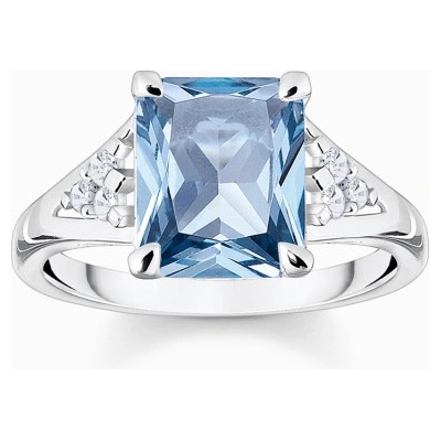Thomas Sabo Prsten Aquamarine-coloured and white stones TR2362 059 1