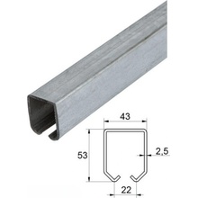 profil MEDIO 43x53x2,5mm, dĺžka 6m