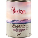 Purizon Organic kachna a kuřecí s cuketou 24 x 0,4 kg