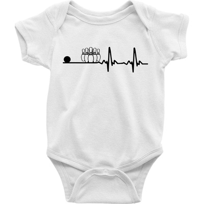 Kolky EKG - Body dojčenské s krátkym rukávom Krátký rukáv biele