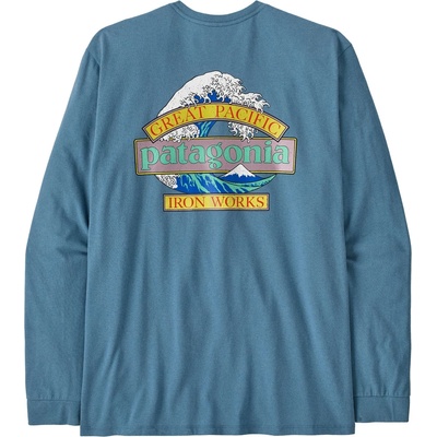 Patagonia Мъжка блуза с дълъг ръкав Patagonia L/S Great Waves Responsibili-Tee Longsleeve - Shore Blue (216-8007-0212)