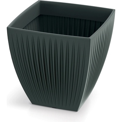 Prosperplast Květináč LATIE SQUAR I antracitový, 30 cm