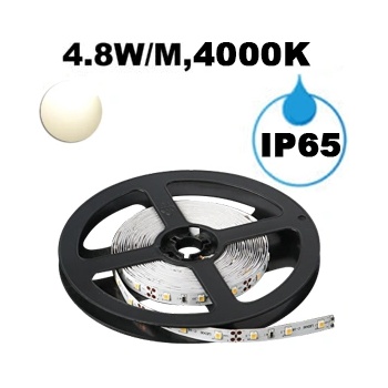 Image 1 of UltraLux Led ЛЕНТА, 4.8w/m, 4000k, 12v dc, smd2835, 60 leds/m, ip65 (ngw283560nw)