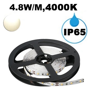UltraLux Led ЛЕНТА, 4.8w/m, 4000k, 12v dc, smd2835, 60 leds/m, ip65 (ngw283560nw)
