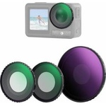 NEEWER ND filter kit compatible with DJI Osmo Action 5 Pro/4, variable ND 8-32 + CPL + black diffusion filter 1/4 for fog cinema effect, multi-coated HD action camera accessories, FL-52 - 10106165