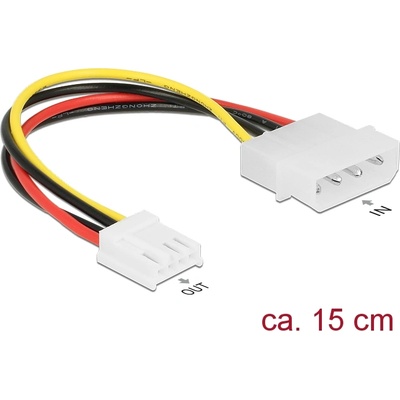 Delock Захранващ кабел 4 пина мъжки 4 пина флопи женски 15 cm