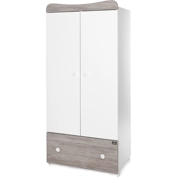 Lorelli Детски двукрилен гардероб Lorelli - Exclusive, Бял/Арт (10170120043)