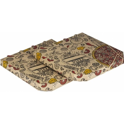 Dimarko Krabica na pizzu 32x32x3cm hnedá