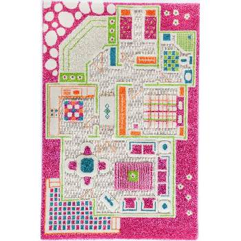 IVI Килим IVI Къщичка за кукли 100 x 150 см розов (121MD015PE10153)