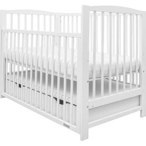 New Baby Детско креватче New Baby LILLY със сваляща се страница и чекмедже бяло (55277)