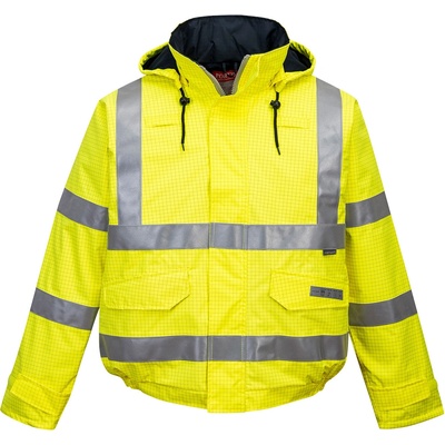 Portwest hi-vis bizflame s773 / Огнеупорно светлоотразително яке за дъжд, антистатично - hv жълто 4xl (s773yer4xl)