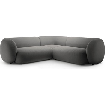 Micadoni Тъмносив кадифен ъглов диван Kate - Micadoni (MIC_COR_44_F1_KATE7)