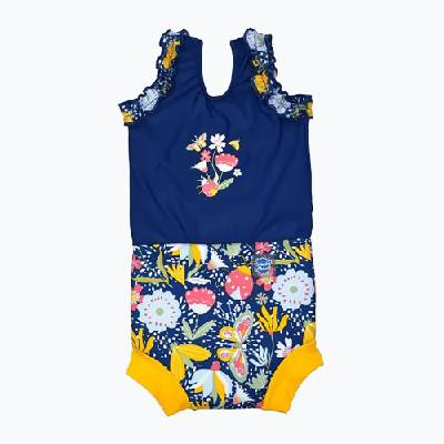 Детски бански от една част Splash About Happy Nappy Meadow тъмносин CHNGDL