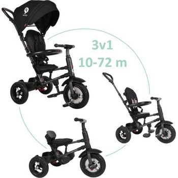 Qplay Триколка Rito air gel (Rubber) Black, възраст 10-72 месеца