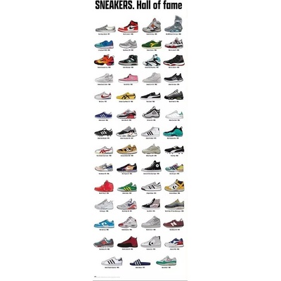 Plagát, Obraz - Sneakers - Hall of Fame, 53 × 158 cm