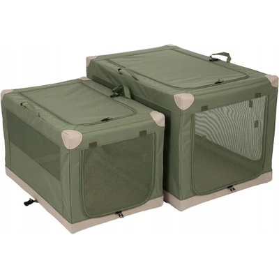 Zooplus Přepravka pro psa zelená M 50 cm x 76 cm 48 cm