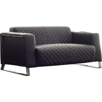 RFG Диван Zelda, двойка, екокожа, черна седалка, черна облегалка, RFG