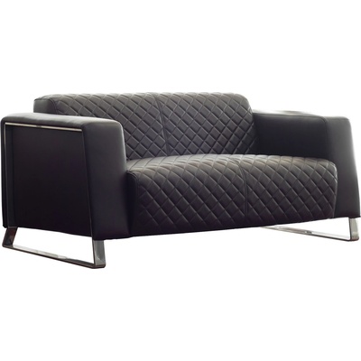 RFG Диван Zelda, двойка, екокожа, черна седалка, черна облегалка, RFG