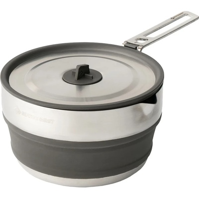 Sea to Summit Тенджера Sea to summit Detour Stainless Steel Collapsible Pouring Pot - Beluga Black - размер 1, 8 l (532-2879-0111)