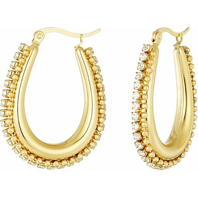ORNAMENTI Pozlacené náušnice Glam gold OOR800020
