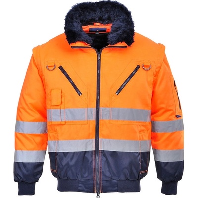 Portwest Bunda HI-Vis 3v1 PJ50 reflexní zateplená POR-PJ50ONR Oranžová/navy