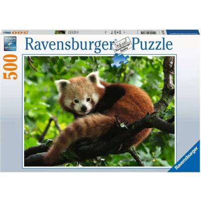 Ravensburger Пъзел Ravensburger от 500 части - Сладка червена панда (17381)