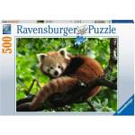 Ravensburger Пъзел Ravensburger от 500 части - Сладка червена панда (17381)