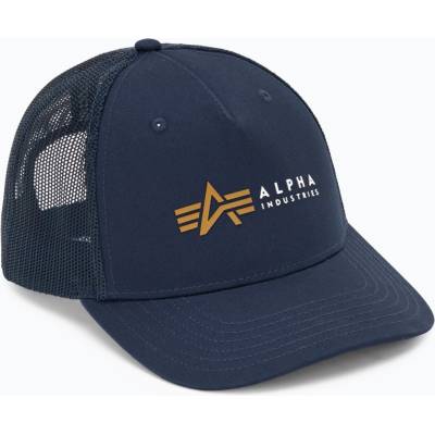 Alpha Industries Alpha Label Trucker Cap rep blue modrá